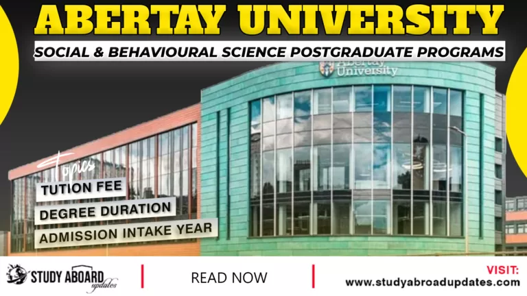 Social & Behavioural Science postgraduate Programs