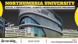 Northumbria University Social & Behavioural Science Undergraduate Programs