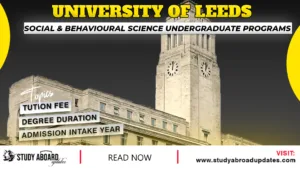 Social & Behavioural Science undergraduate Programs