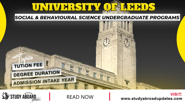 Social & Behavioural Science undergraduate Programs