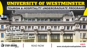 University of Westminster Tourism & Hospitality Undergraduate Programs