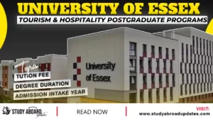 University of Essex Tourism & Hospitality Postgraduate Programs