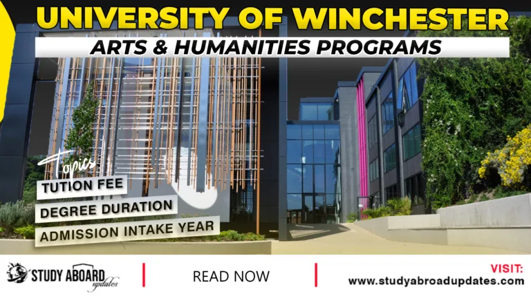 University of Winchester Arts & Humanities Programs