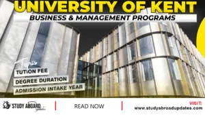 University of Kent Business & Management Programs