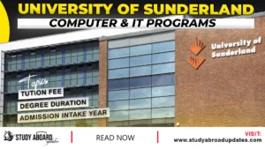 University of Sunderland Computer & IT Programs