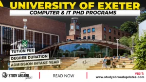 University of Exeter Computer & IT Phd programs