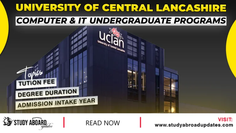 University of Central Lancashire Computer & IT Undergraduate Programs