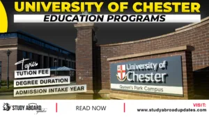 University of Chester Education Programs