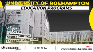 University of Roehampton Education Programs