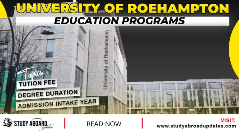 University of Roehampton Education Programs