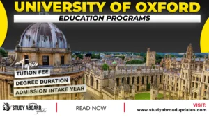 University of Oxford Education Programs