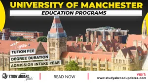 University of Manchester Education Programs