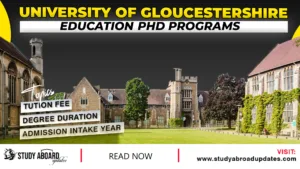 University of Gloucestershire Education Phd Programs