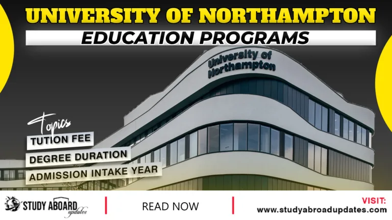 University of Northampton Education Programs