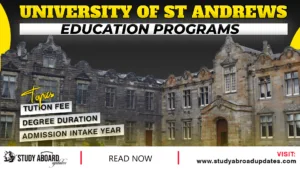 University of St Andrews Education Programs