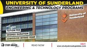 University of Sunderland Engineering & Technology Programs