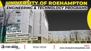 University of Roehampton Engineering & Technology Programs