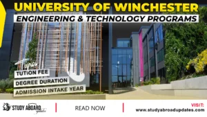 University Of Winchester Engineering & Technology Programs