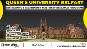 Engineering & Technology Master by Research