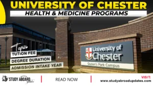 University of Chester Health & Medicine Programs