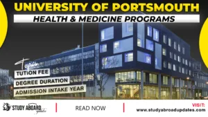 University of Portsmouth Health & Medicine Programs