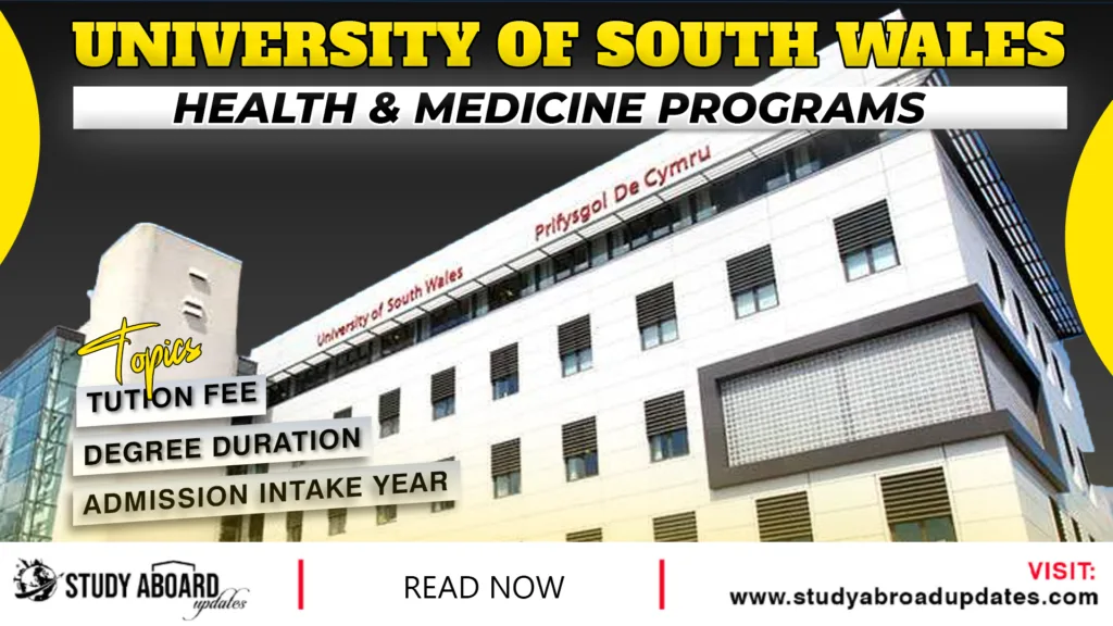 University of South Wales Health & Medicine Programs