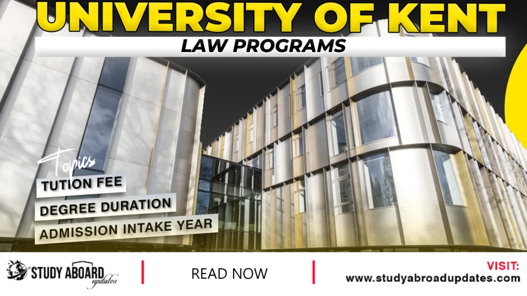 University of Kent Law Programs