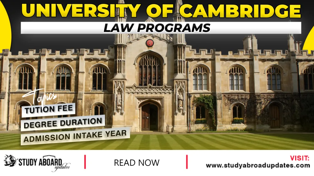 University of Cambridge Law Programs