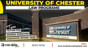 University of Chester Law Programs