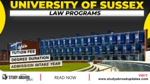 University of Sussex Law Programs