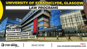 University of Strathclyde Glasgow Law Programs