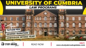 University of Cumbria Law Programs