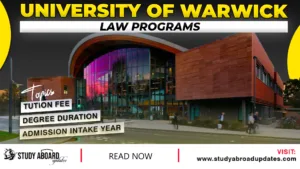 University of Warwick Law Programs