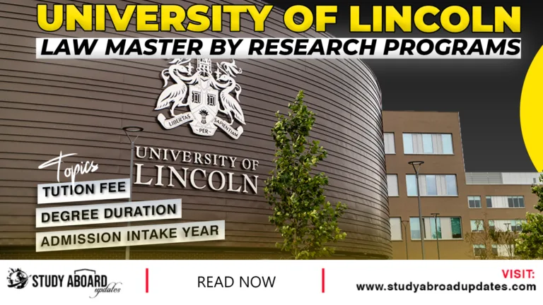 University of Lincoln Law PHD Programs