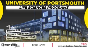 University of Portsmouth Life Sciences Programs