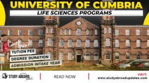 University of Cumbria Life Sciences Programs