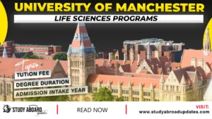 University of Manchester Life Sciences Programs