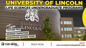 University of Lincoln Life Sciences Undergraduate Programs