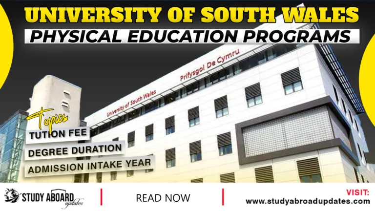 University of South Wales Education Programs