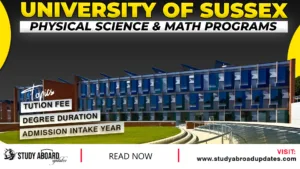 University of Sussex Physical Science & Math Programs