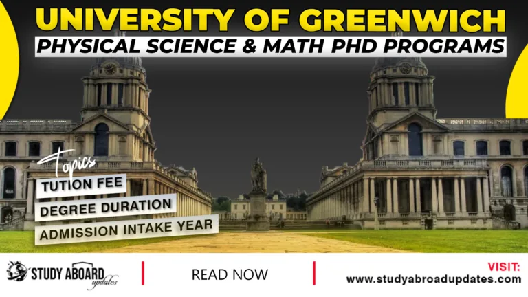 Physical Science & Math Phd