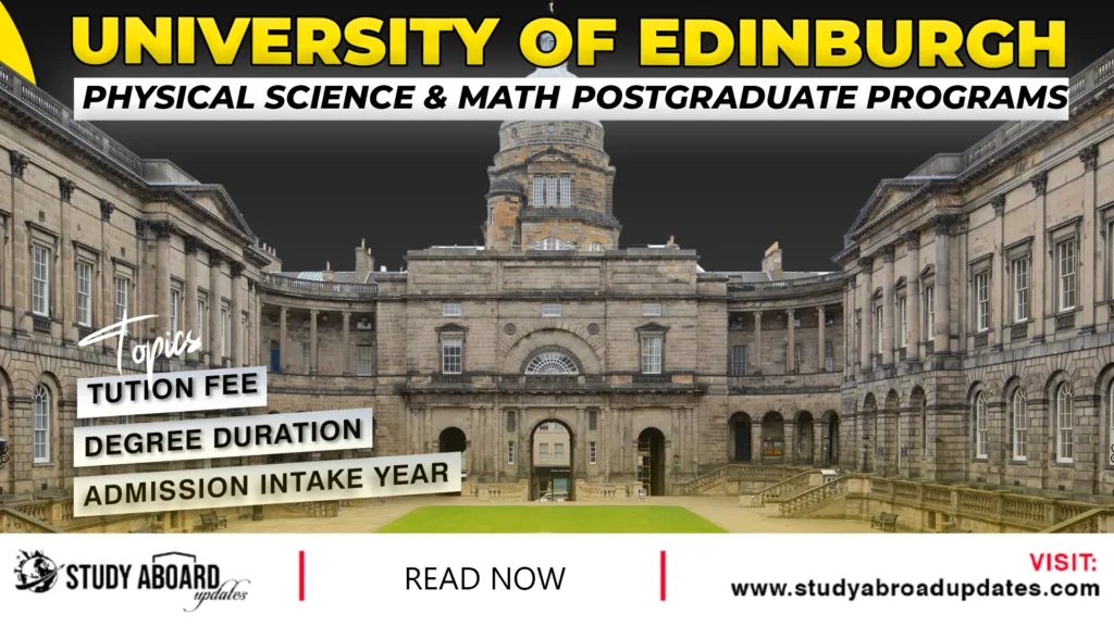 Physical Science & Math Postgraduate
