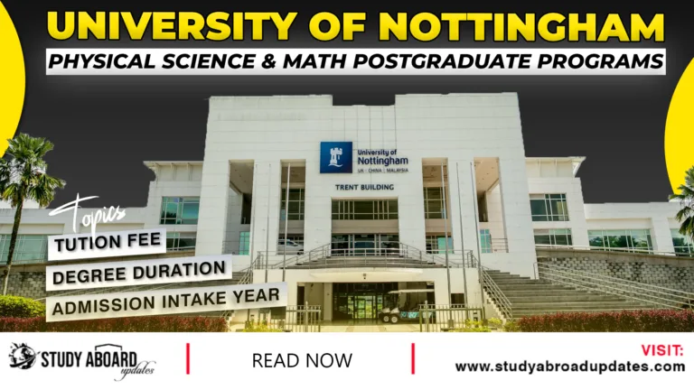 Physical Science & Math Postgraduate