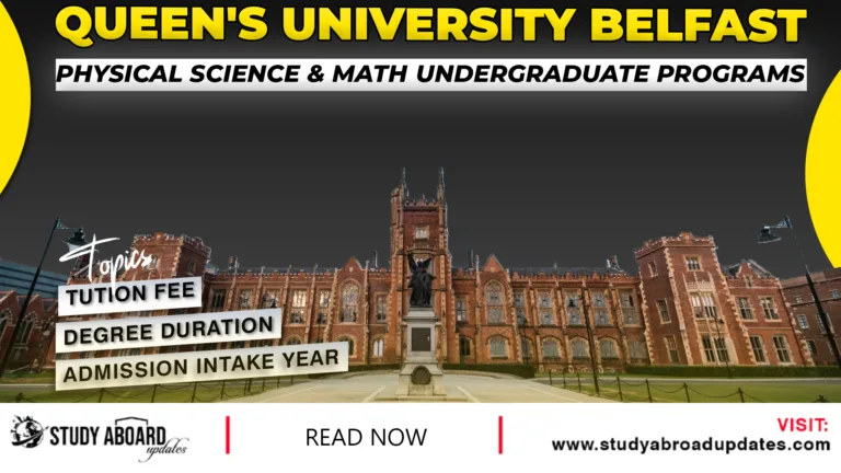 Physical Science & Math Undergraduate