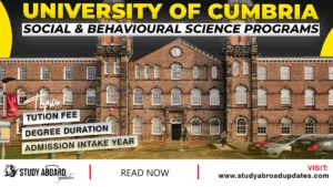University of Cumbria Social & Behavioural Science Programs