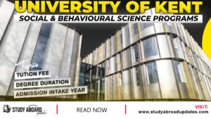 University of Kent Social & Behavioural Science Programs