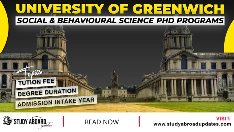 Social & Behavioural Science Phd