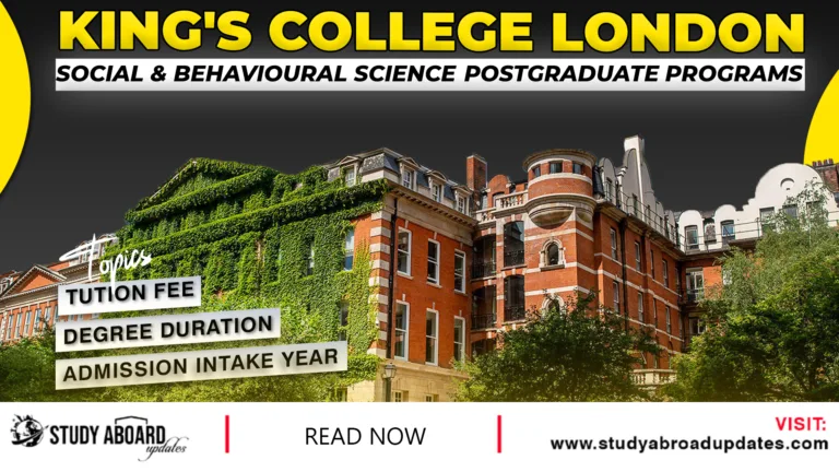 Social & Behavioural Science Postgraduate