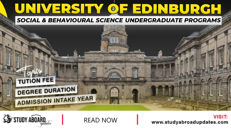 Social & Behavioural Science Undergraduate