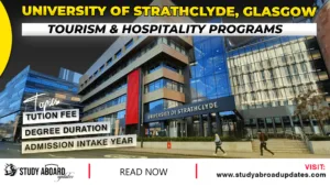 University of Strathclyde Glasgow Tourism & Hospitality Programs